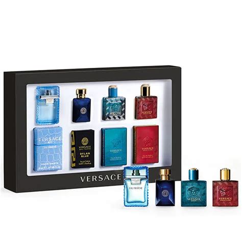 versace gift set mens|men's miniature aftershave gift set.